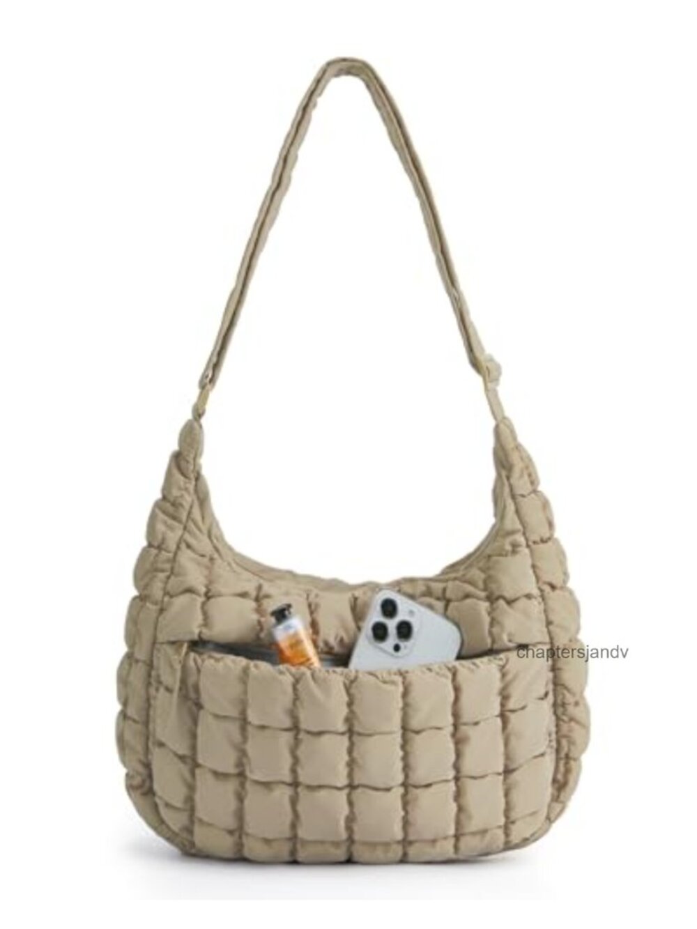 Quilted Crossbody Bag Travel Purse Hobo Shoulder Water-Resistant